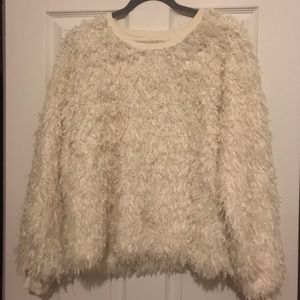 Off-White/Cream Ostrich look sweater